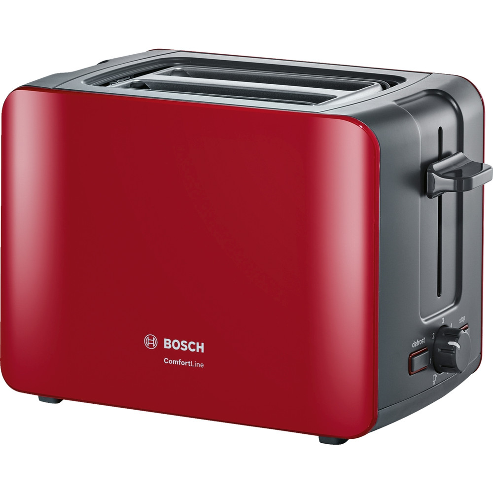 BOSCH Toaster ComfortLine TAT6A114 Red/Gray Lazanias/Λαζανιάς The